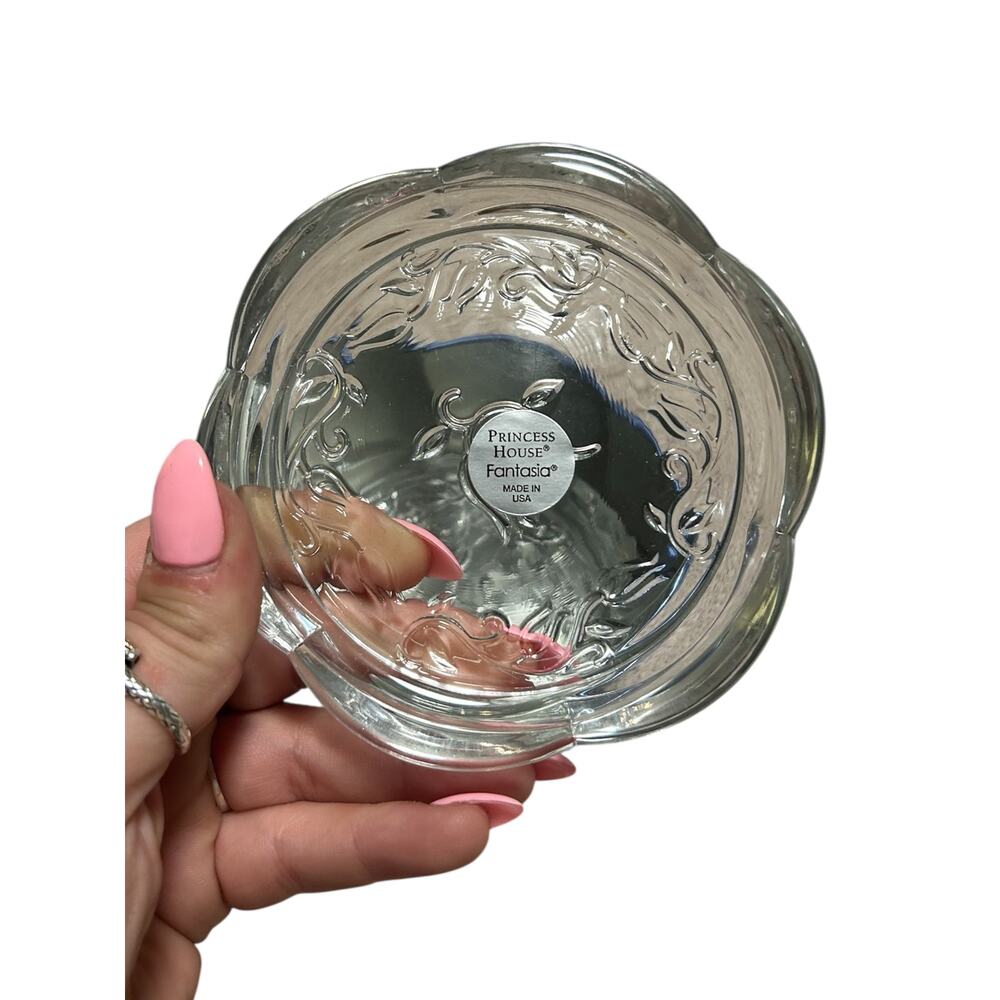 Exclusive Fantasia Princess House Set Of 4 Crystal Coasters In Original Tin - Picture 2 of 4